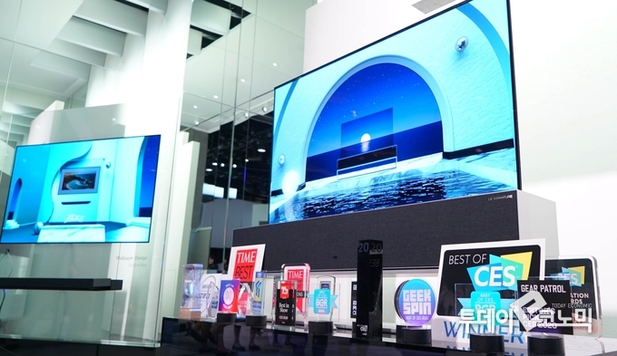 'CES 2020'에서 전시된 LG OLED TV (사진=LG전자)