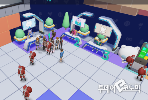 신한 메타버스 내 '스퀘어' 영역 (사진=이혜진 기자)