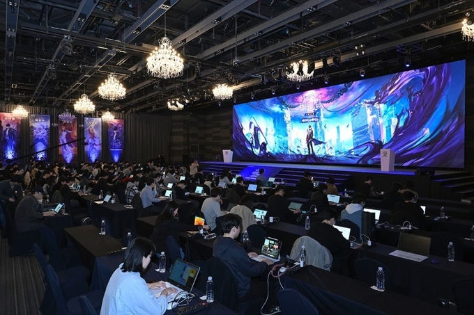 넷마블 신작 '나 혼자만 레벨업:어라이즈' 미디어 쇼케이스 현장. (사진=넷마블)