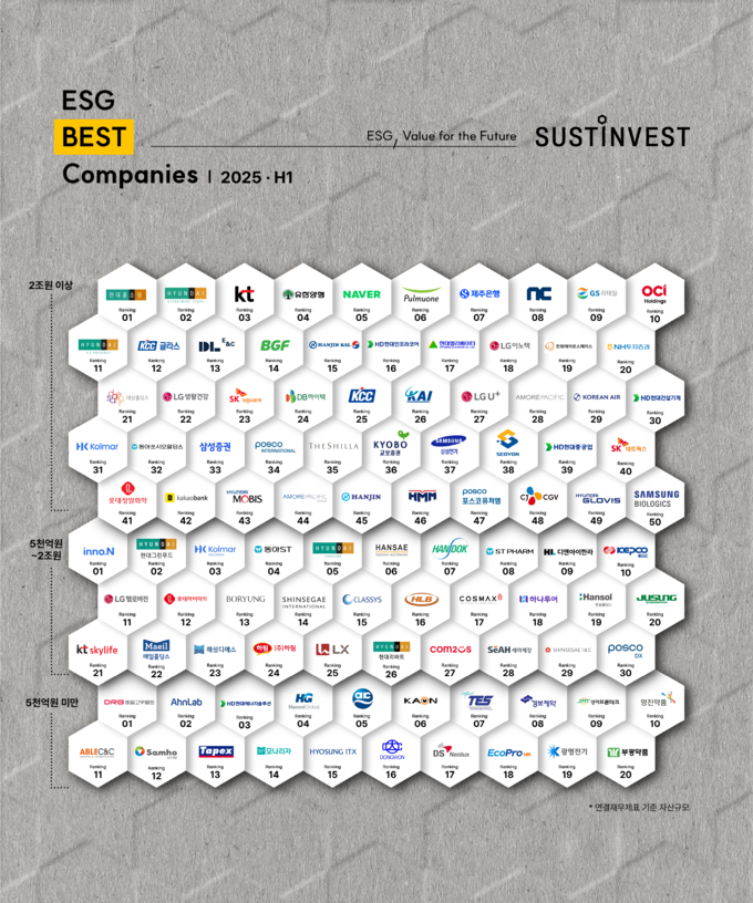 서스틴베스트 '2025년 상반기 ESG Best Companies'. 사진=동아쏘시오홀딩스
