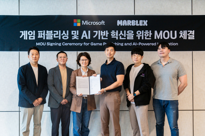 넷마블, MS와 업무협약식. 사진=넷마블 마브렉스