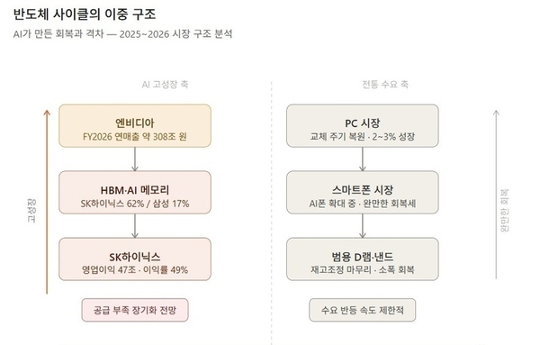 [기획story] 반도체 사이클 전망②: AI가 만든 '이중 구조', 회복과 격차 동시에 진행