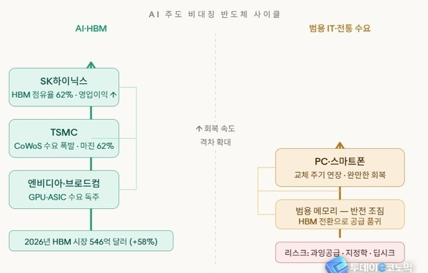 [기획story] 반도체 사이클 전망③: AI 수요가 만든 '비대칭 회복' 국면 진입