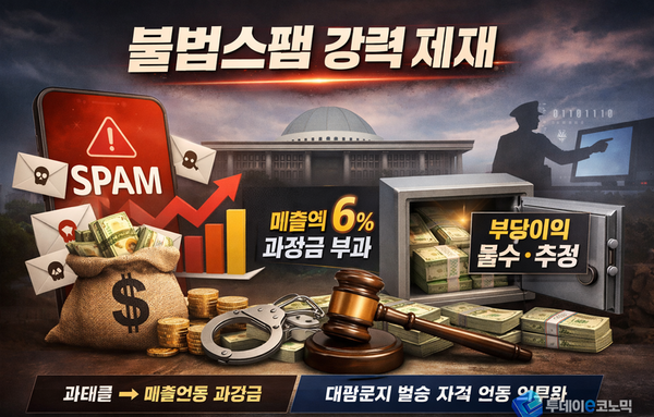 불법스팸 강력 제재...매출액 최대 6 과징금